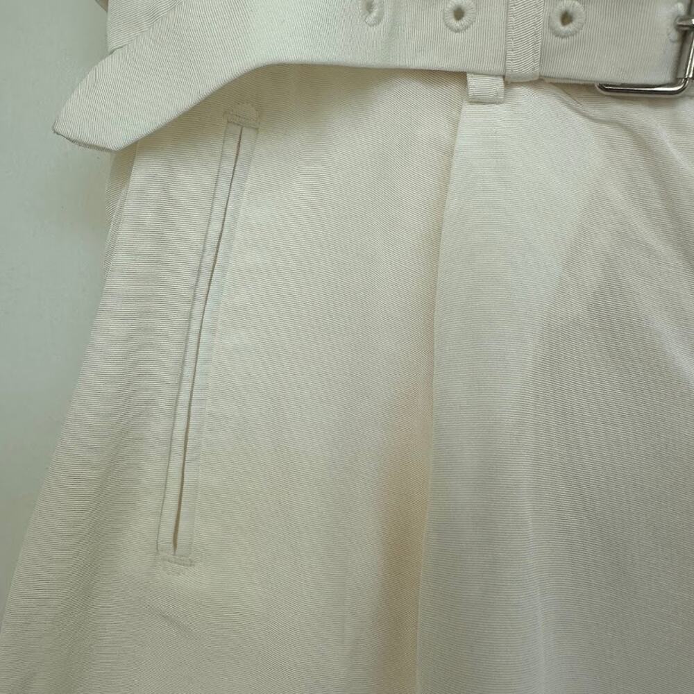 ATM White Pleated Wide Leg Pants Size 10 - Picture 5 of 12